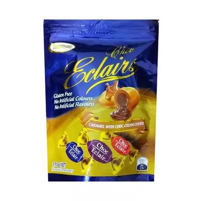 Sweetmans Choc Eclairs Chocolate 170 gm